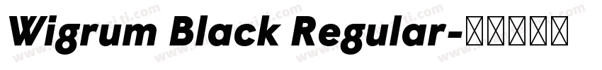 Wigrum Black Regular字体转换